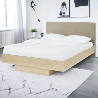 Dewaan Natural Oak Wooden Bed frame Furniture Valley