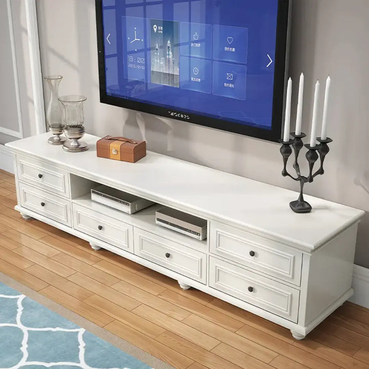 Beata TV unit with storage drawers on Italian metal runners
