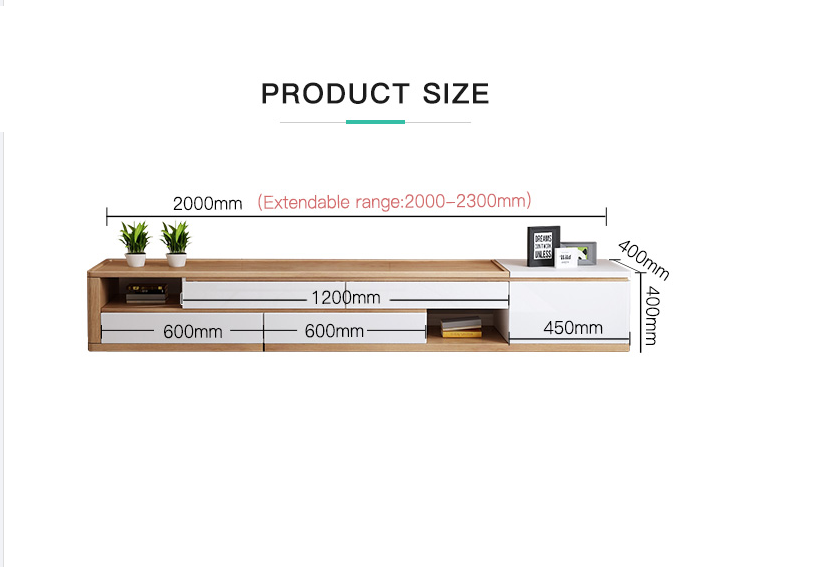 Jasiway Extendable TV Unit Stylish, Adaptable, Perfect for Any Living Room