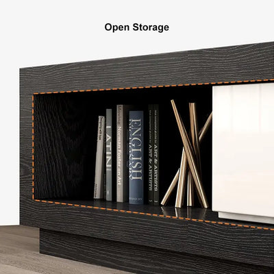 Kaylara Versatile Extendable TV Unit Black and White Furniture valley