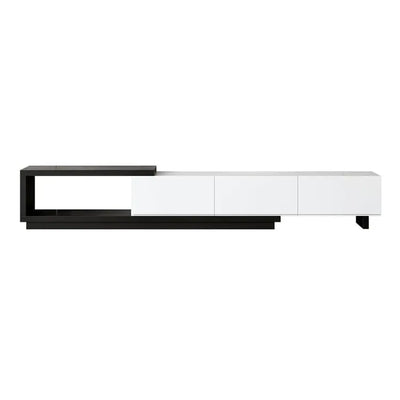 Kaylara Versatile Extendable TV Unit Black and White Furniture valley