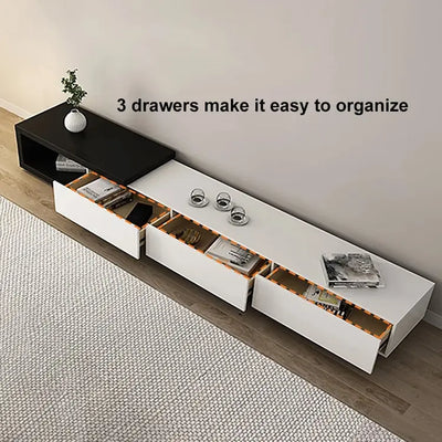 Kaylara Versatile Extendable TV Unit Black and White Furniture valley