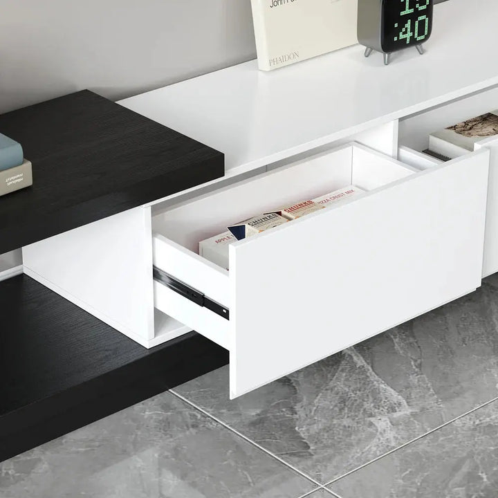 Kaylara Versatile Extendable TV Unit Black and White