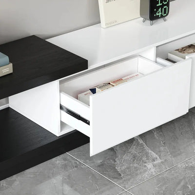 Kaylara Versatile Extendable TV Unit Black and White