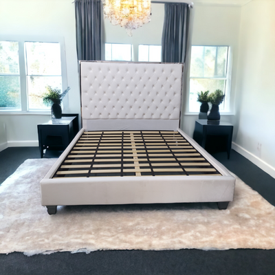 Zarina Luxury Bed Frame White King