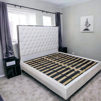 Zarina Luxury Bed Frame White King INTEX
