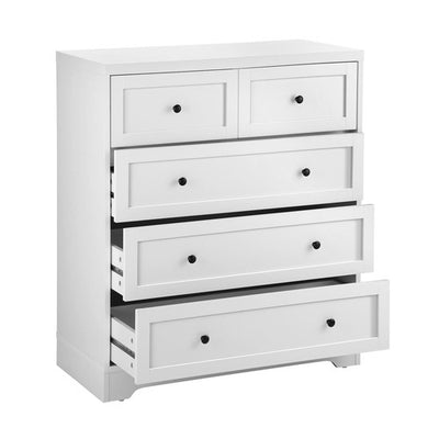 White Ekone 5 Drawer Chest