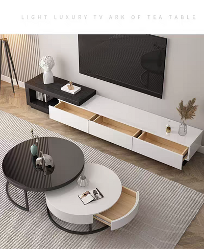 Kaylara Versatile Extendable TV Unit | Spacious Media Storage | Modern Design