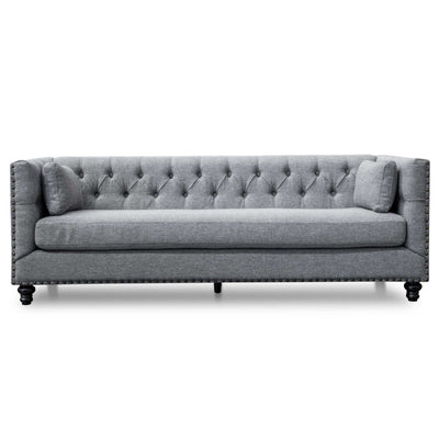 3 Seater Fabric Sofa - Graphite Grey