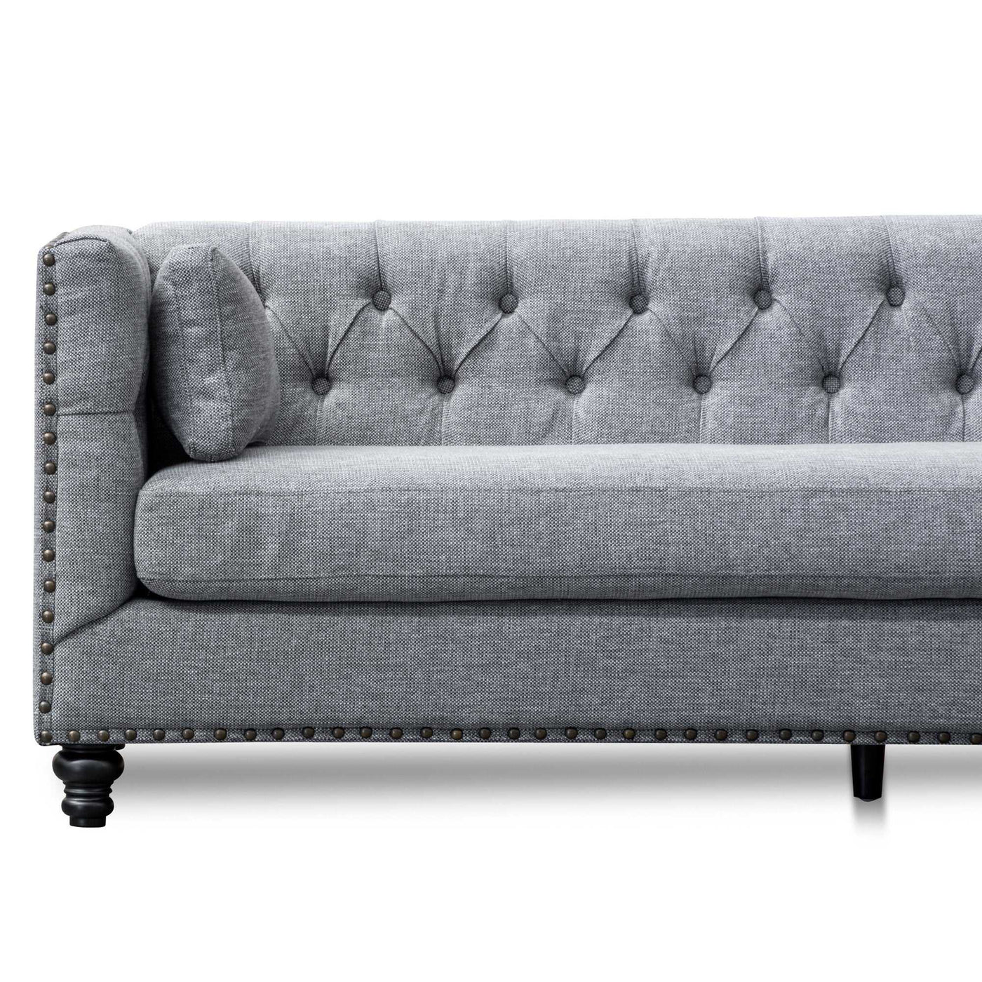 3 Seater Fabric Sofa - Graphite Grey