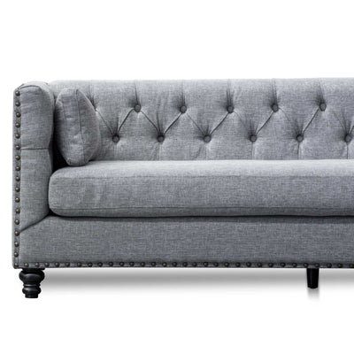 3 Seater Fabric Sofa - Graphite Grey