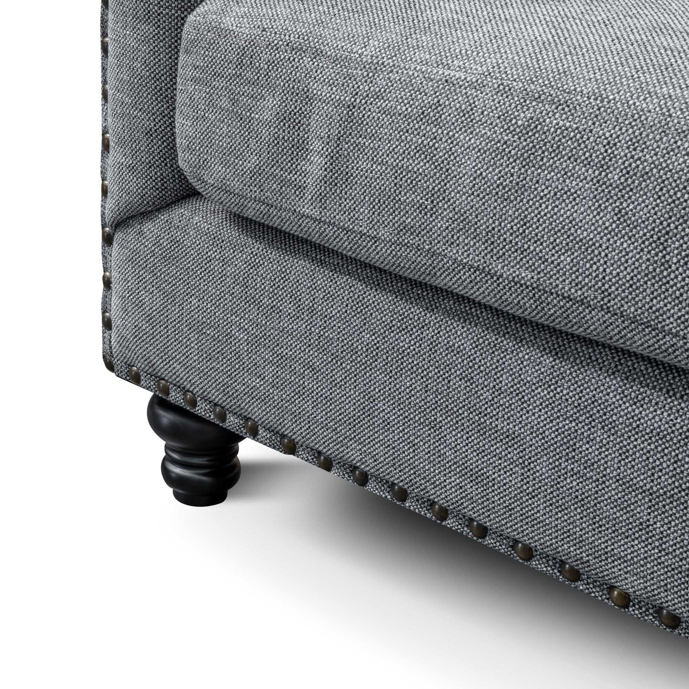 3 Seater Fabric Sofa - Graphite Grey