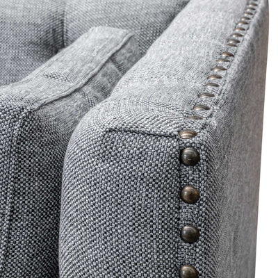 3 Seater Fabric Sofa - Graphite Grey