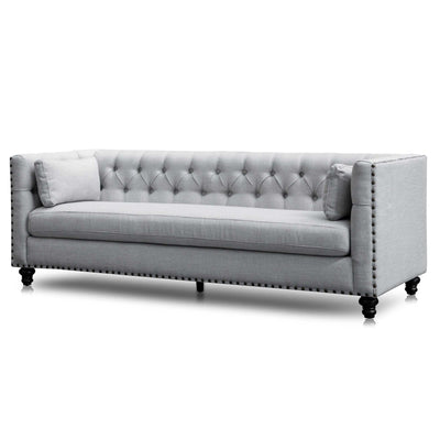 3 Seater Sofa - Light Grey Texture