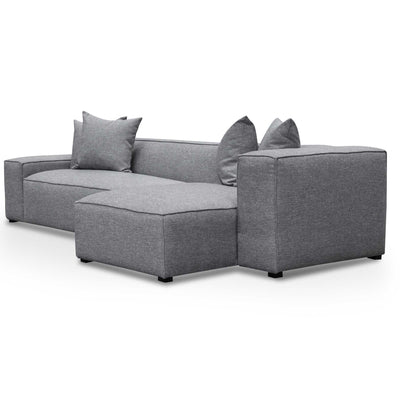 3 Seater Right Chaise Sofa - Graphite Grey