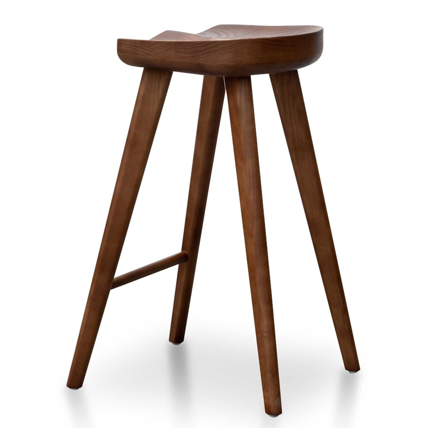 65cm Wooden Bar stool - Walnut