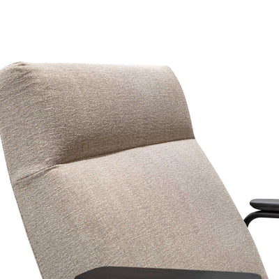 Fabric Armchair in Sand Grey - Black