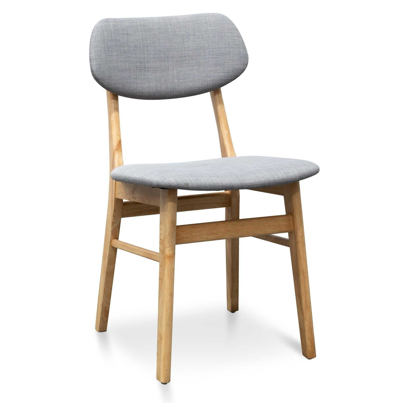 Fabric Dining Chair - Grey - Natural