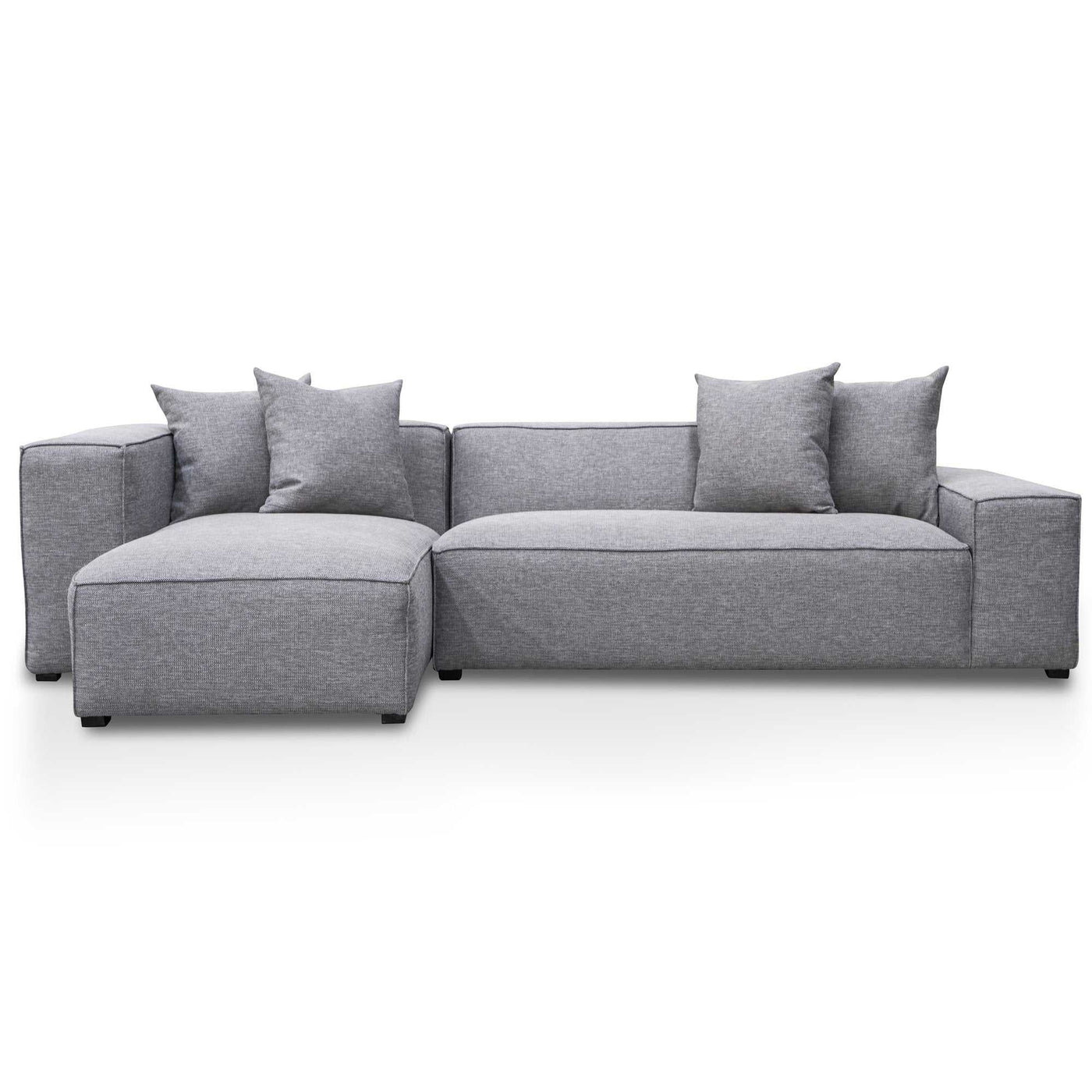 3 Seater Left Chaise Sofa - Graphite Grey