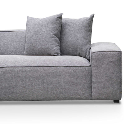 3 Seater Left Chaise Sofa - Graphite Grey