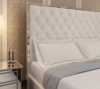 Zarina Luxury Bed Frame White King