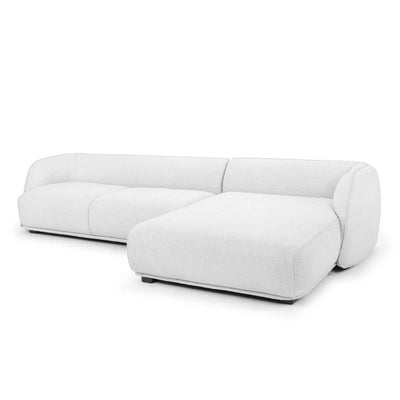 3 Seater Right Chais Sofa - Light Texture Grey