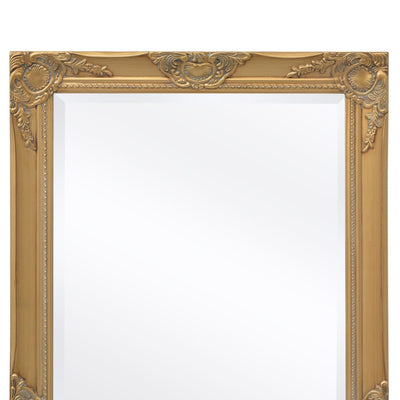 Wall Mirror Baroque Style 100x50 cm Gold