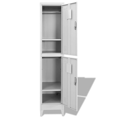 Locker Cabinet with 2 Compartments 38x45x180 cm