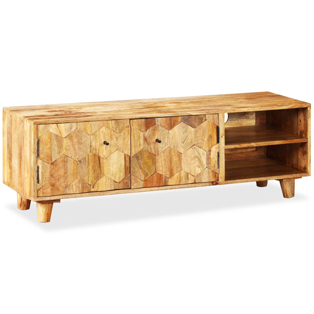 TV Cabinet Solid Mango Wood 118x35x40 cm