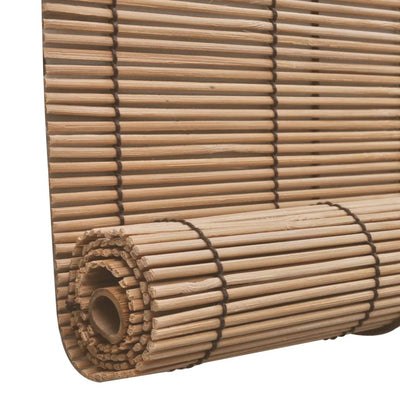 Roller Blind Bamboo 80x220 cm Brown