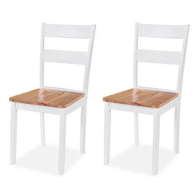 Dining Set 3 Pieces MDF and Rubberwood White