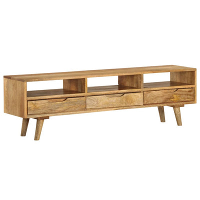 TV Cabinet Solid Mango Wood 140x30x41 cm