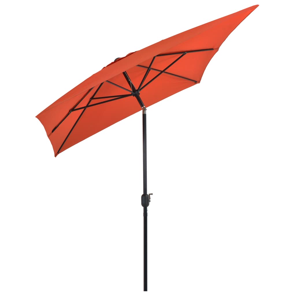 Outdoor Parasol with Metal Pole 300x200 cm Terracotta