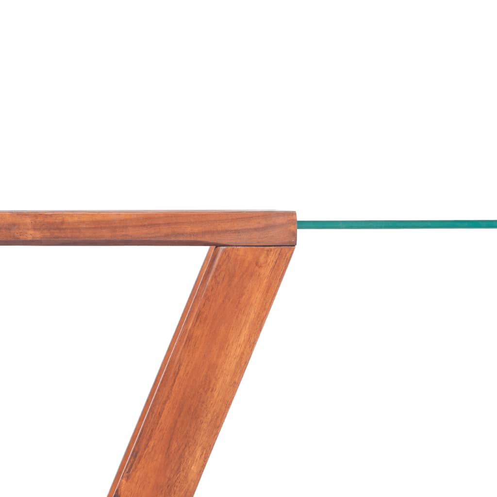 Coffee Table Solid Acacia Wood Brown 100x50x40 cm