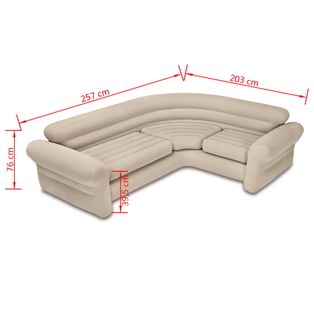 Intex Inflatable Corner Sofa/Couch 257x203x76 cm