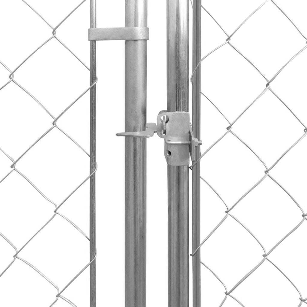 Outdoor Dog Kennel Galvanised Steel 570x570x185 cm