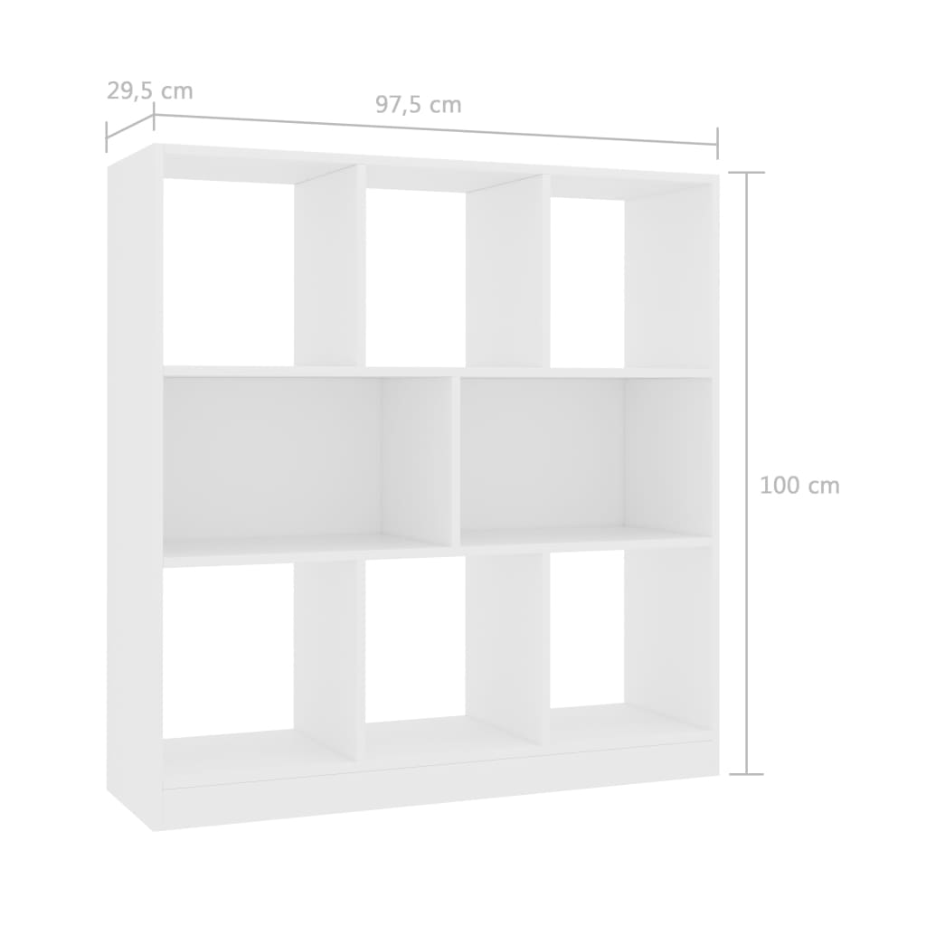 Book Cabinet White 97.5x29.5x100 cm Chipboard