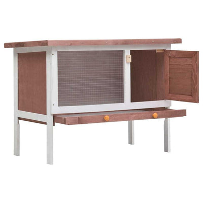 Brown · Single Outdoor · Wood Hutch