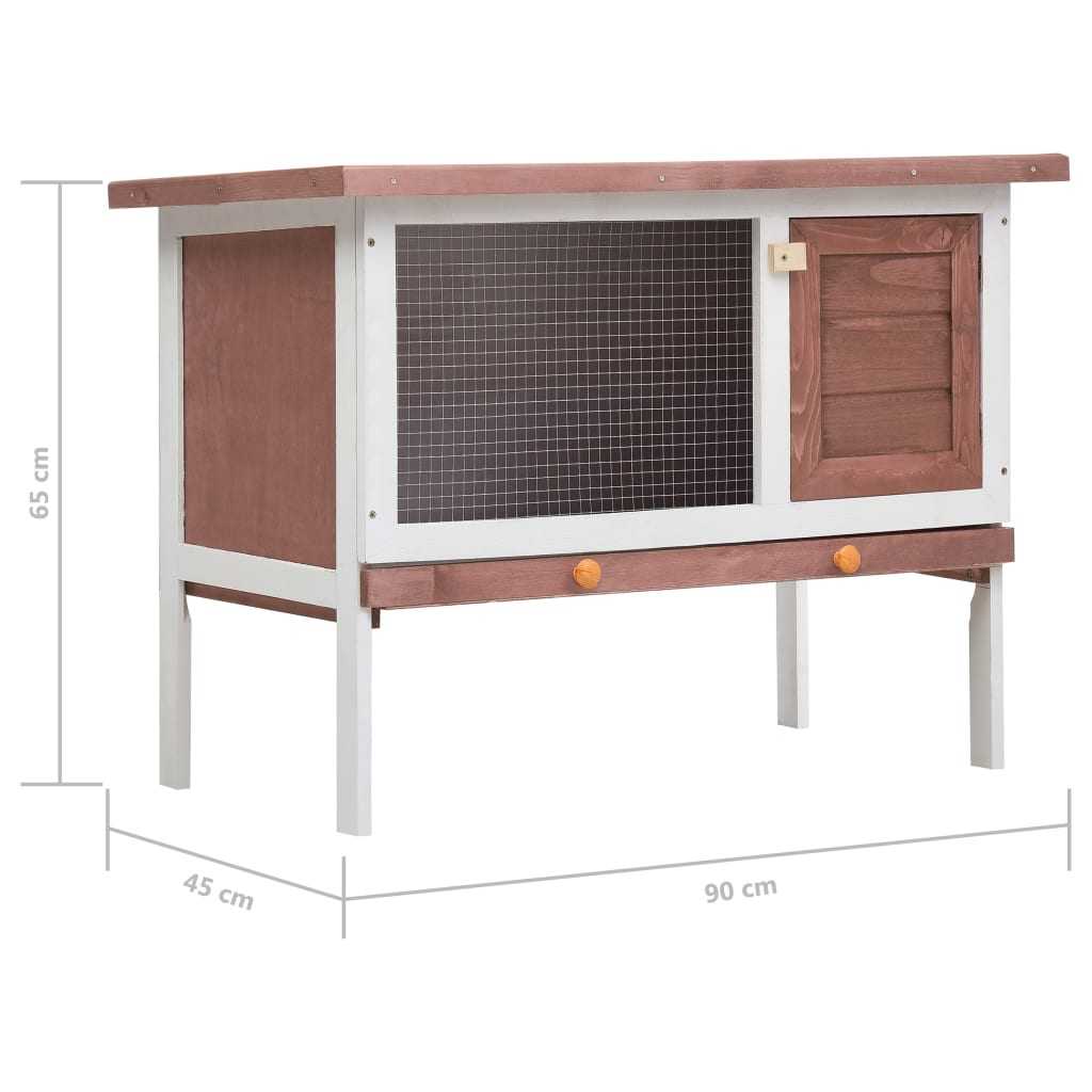 Brown · Single Outdoor · Wood Hutch