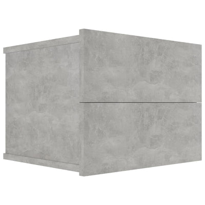 Bedside Cabinets 2 pcs Concrete Grey 40x30x30 cm Chipboard