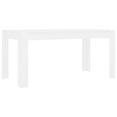 Dining Table White 160x80x76 cm Chipboard