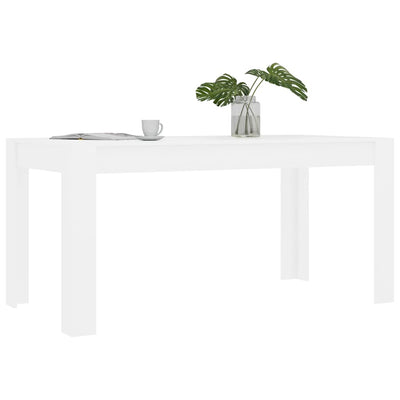 Dining Table White 160x80x76 cm Chipboard