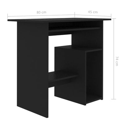 Desk Black 80x45x74 cm Chipboard