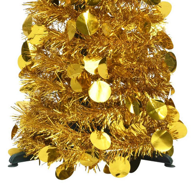 Pop-up Artificial Christmas Tree Gold 180 cm PET