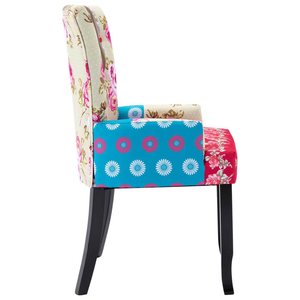 French Chair with Patchwork Design Fabric