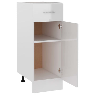 Bottom Drawer Cabinet - High Gloss White 30cm