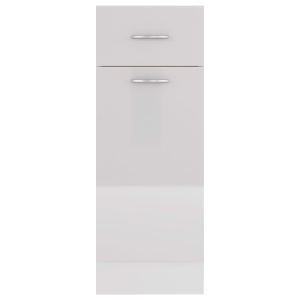 Bottom Drawer Cabinet - High Gloss White 30cm