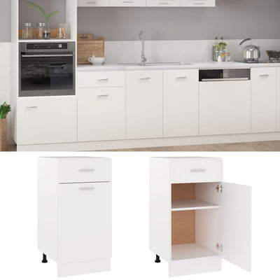 Bottom Drawer Cabinet - White 40cm