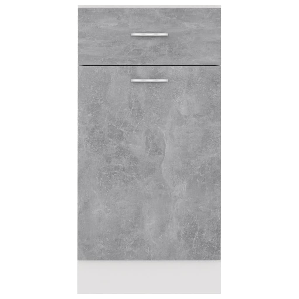 Bottom Drawer Cabinet - Concrete Grey 40cm