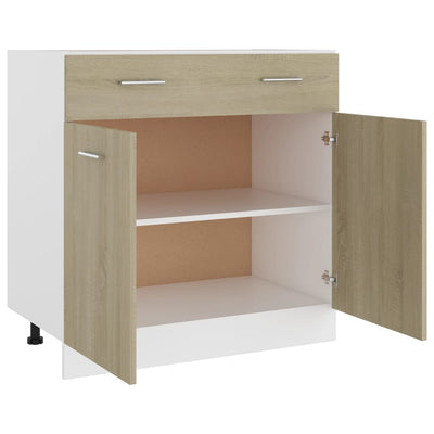 Bottom Drawer Cabinet - Oak 80cm